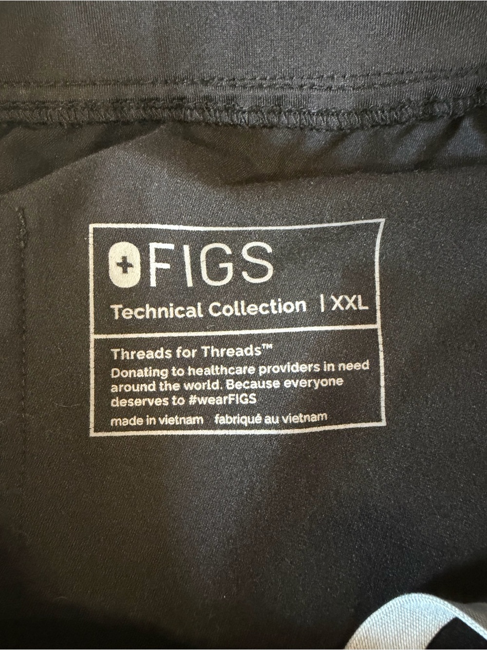 FIGS Technical Collection Black Scrub Pants XXL Women’s Yola Yoga multi pocket - Picture 4 of 4